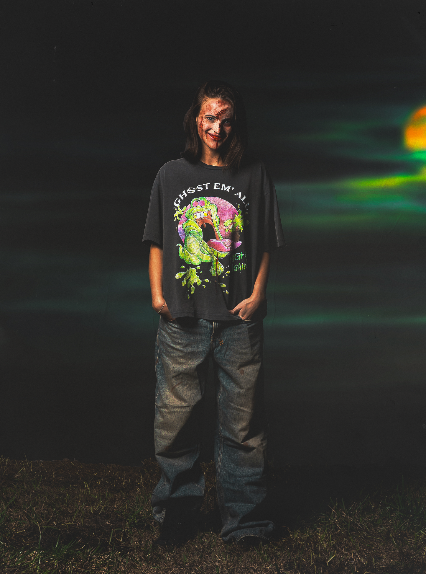 Ghost Em Black Tee